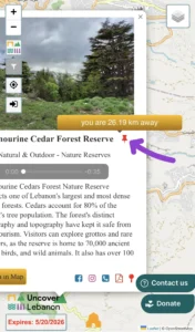 10.3. Landmark Information Panel (Distance Button)
